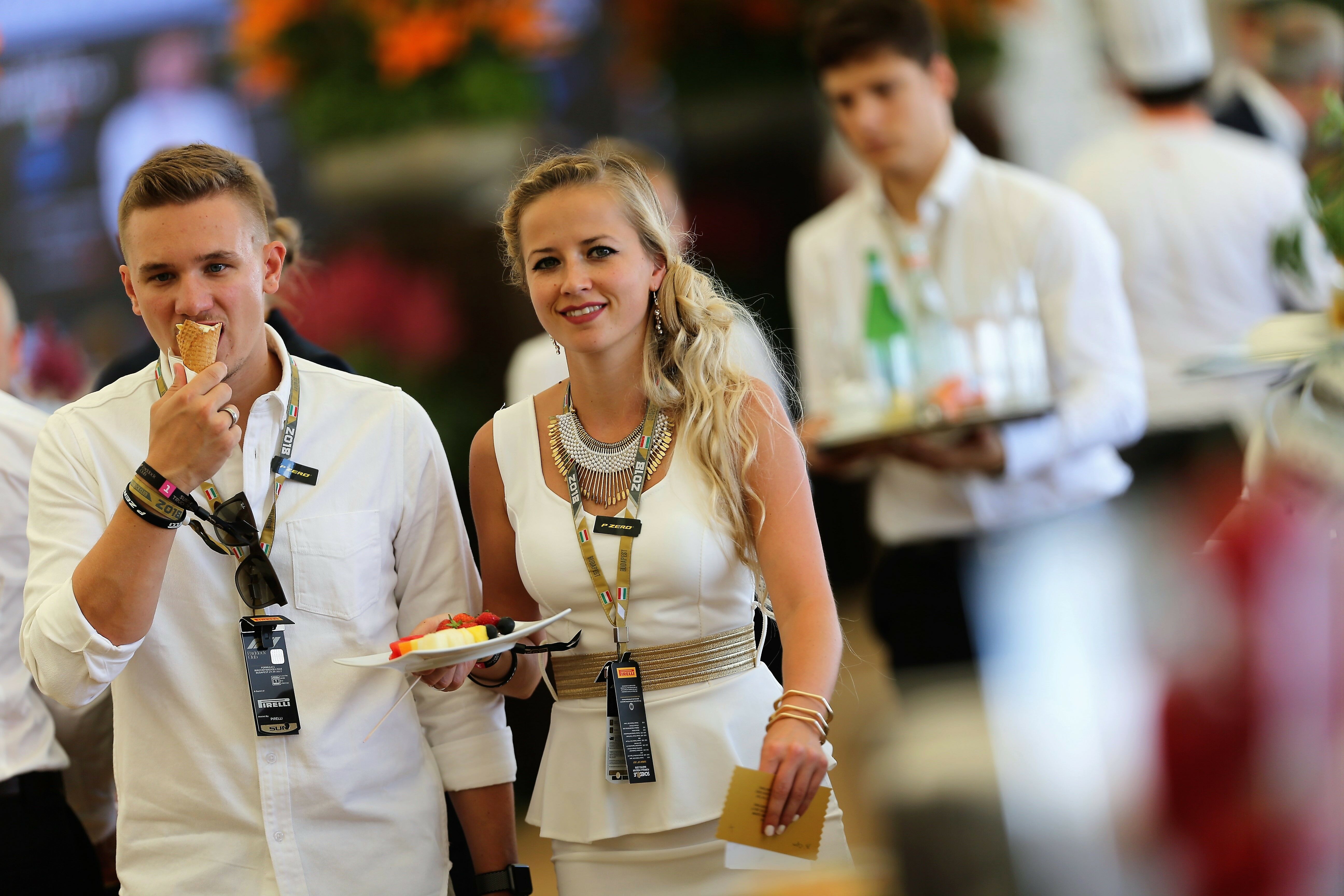 Guests enjoying paddock club